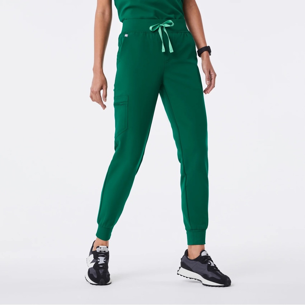 FIGS High-Waisted Zamora Joggers (Hunter Green)